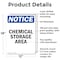 Signmission Chemical Storage Area OSHA Notice Sign, Aluminum, 12in W x 18in L, 2PK OS-2PACK-NS-A-1218-V-10570 - alternate 3